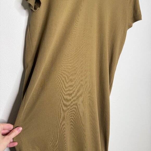 Prologue | Casual Olive Tan V-Neck T-Shirt Dress - XS - Picture 3 of 5
